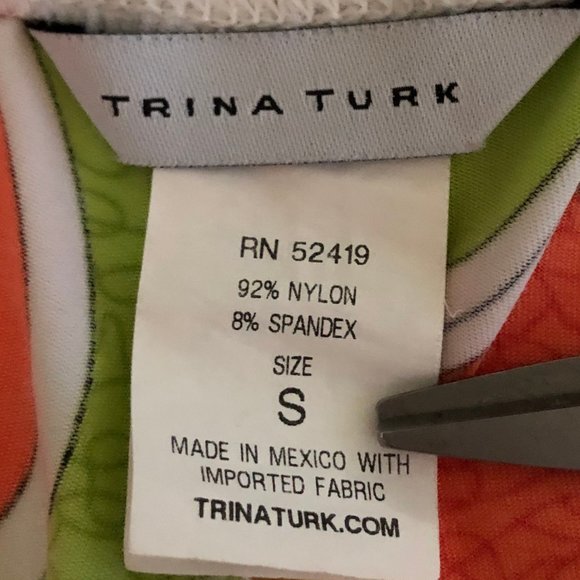 Trina Turk roll top swim pant cover-up psychedelic - Picture 9 of 10